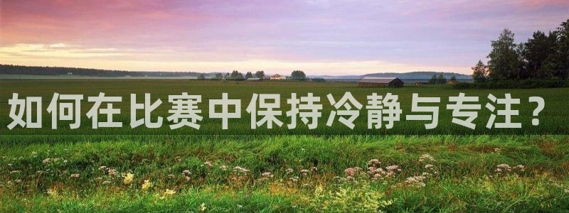米兰体育官网下载是干嘛的公司:如何在比赛中保持冷静与专注?